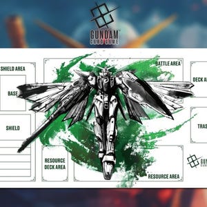 Playmat Art Gundam With Zone (A) - Gundam TCG / 24 x 14 pouces (600 x 350 x 2 mm)