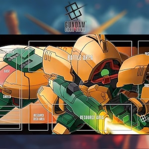 Playmat NRX-044 Asshimar Gundam Card Game With Zone 15A - Gundam TCG / 24x14 inches (600x350x2mm)