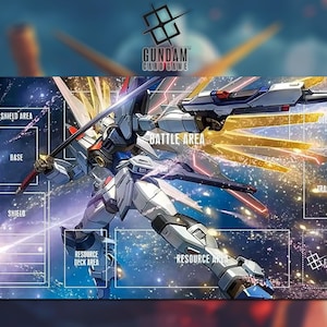 Playmat Arsenal Base Gundam Card Game With Zone 10A - Gundam TCG / 24x14 inches (600x350x2mm)