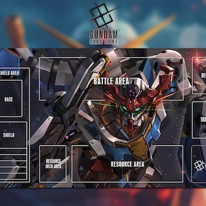 Playmat  GQUUUUUUX Gundam Card Game With Zone 21A - Gundam TCG / 24x14 inches (600x350x2mm)