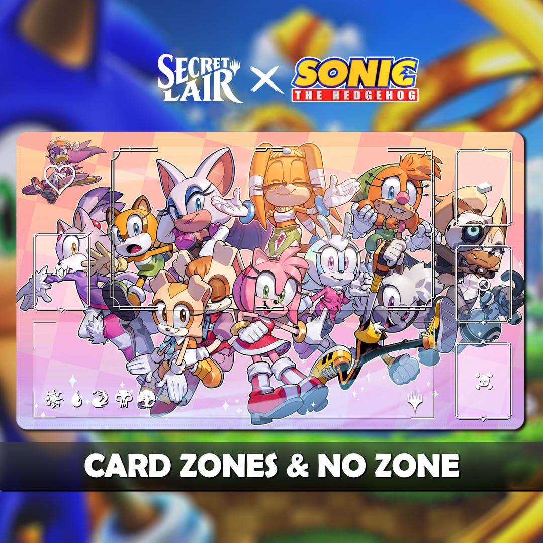 Sonic Women Playmat - MTG X Sonic - Universes Beyond 24"x14" (600 X ...