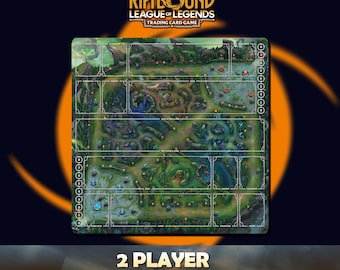 Speelmat voor 2 spelers Summoner's Rift Riftbound LOL - Trading Card Game - 23,6 x 23,6 vakjes (600 x 600 x 2 mm)