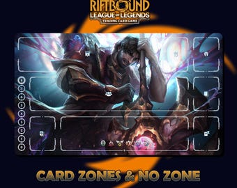 Paymat Jayce Arcane Survivor Riftbound LOL - Trading Card Game - 24x14 inches (600x350x2mm) Stitched Edges Protective bag included