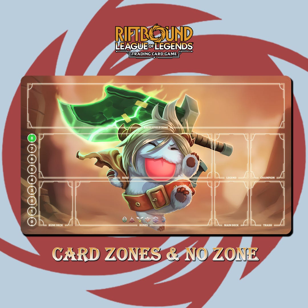 Riven Poro Playmat - Riftbound Trading Card Game - 24x14 Inches ...
