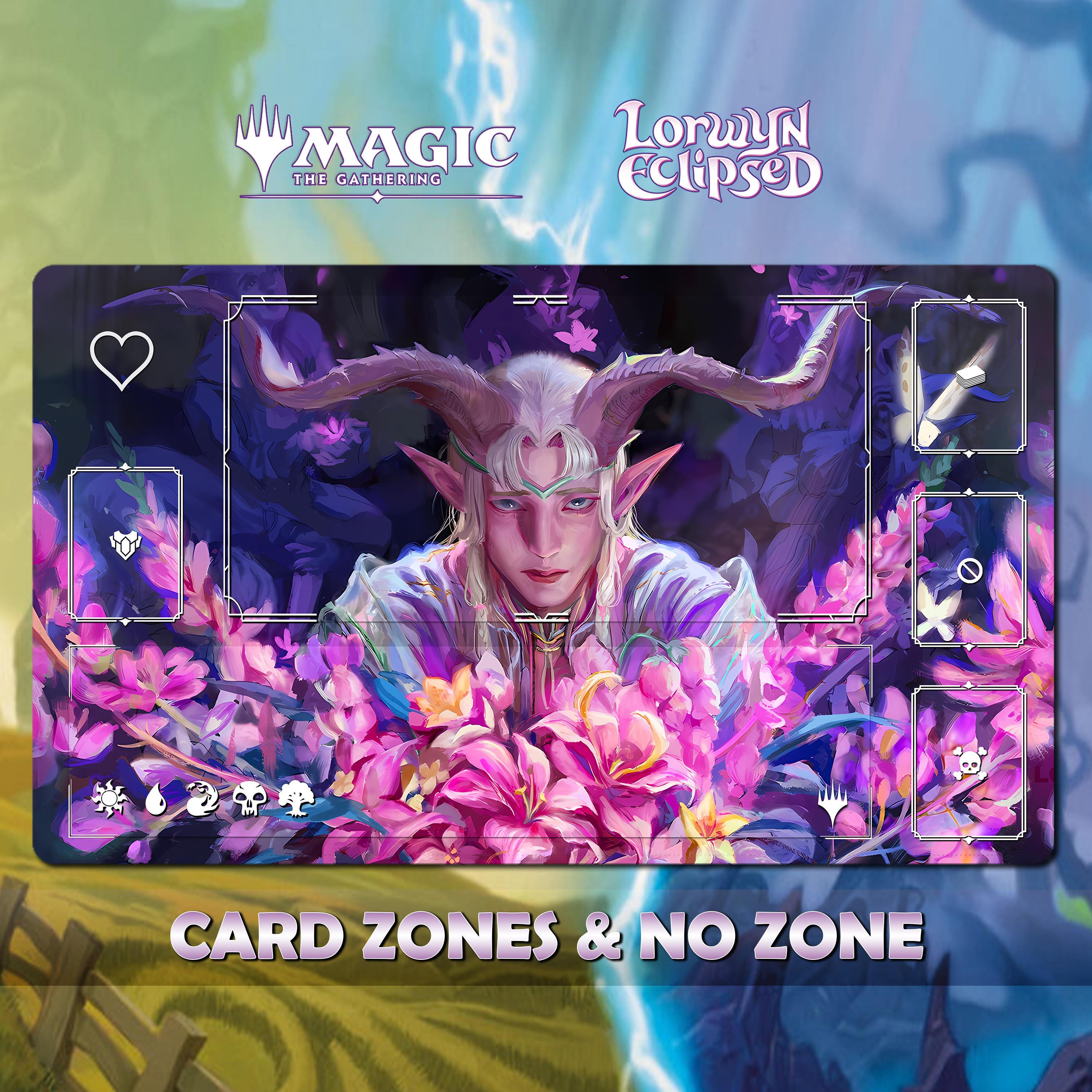 Playmat MTG X Lorwyn Eclipsed Dawnhand Eulogist 24x14 (600 X 350mm