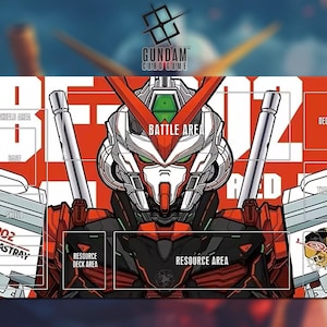 Playmat MBF-P02 Astray Red Frame Gundam Gundam Card Game With Zone 29A - Gundam TCG / 24x14 inches (600x350x2mm)