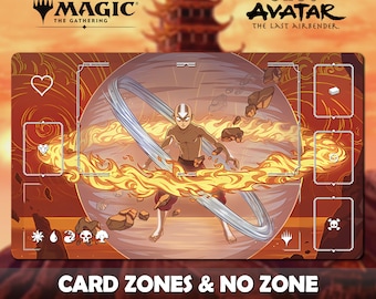 Playmat MTG Aang Master the Elements 24x14 (600 x 350mm) Trading Card Game Protective bag included