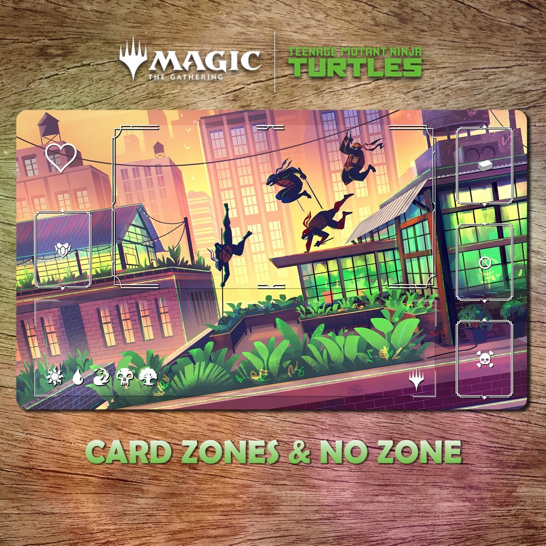 Playmat MTG Forest Land 24 X 14 (600 X 350mm) Trading Card Game