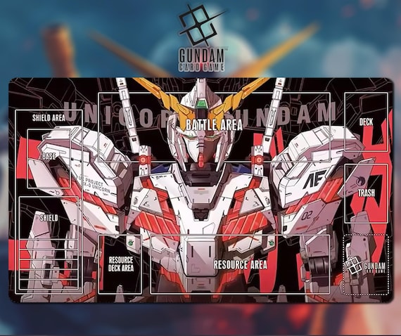 Playmat RX-0 Unicorn Gundam Gundam Card Game With Zone 40A