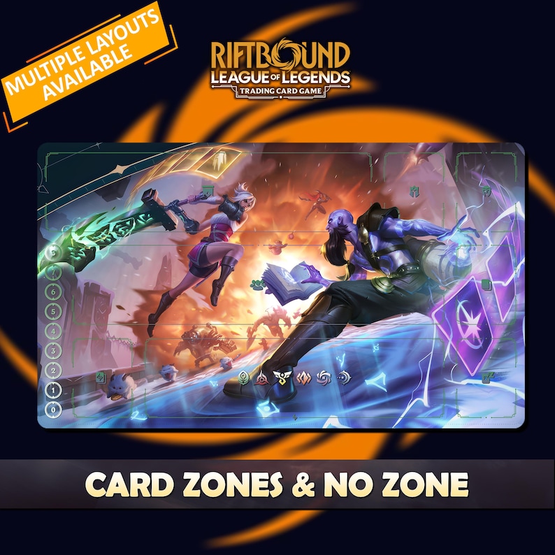 Ryze Vs Riven Playmat Riftbound LOL - Riftbound Trading Card Game ...