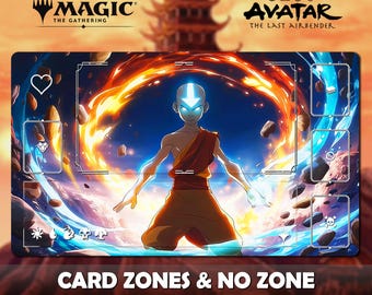 Aang Playmat - MTG x Avatar 24 x 14 (600 x 350mm) Trading Card Game Protective bag included