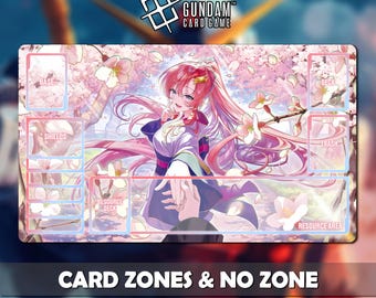 Lacus Clyne First Anniversary Playmat Gundam Card Game - 24 x 14 pouces (600 x 350 x 2 mm) Protective bag included