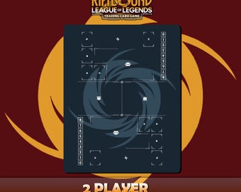 Playmat Tournaments Riftbound for 2 Players V2 - Trading Card Game - 39,37" x 31,50" (1000x800mm) Stitched Edges