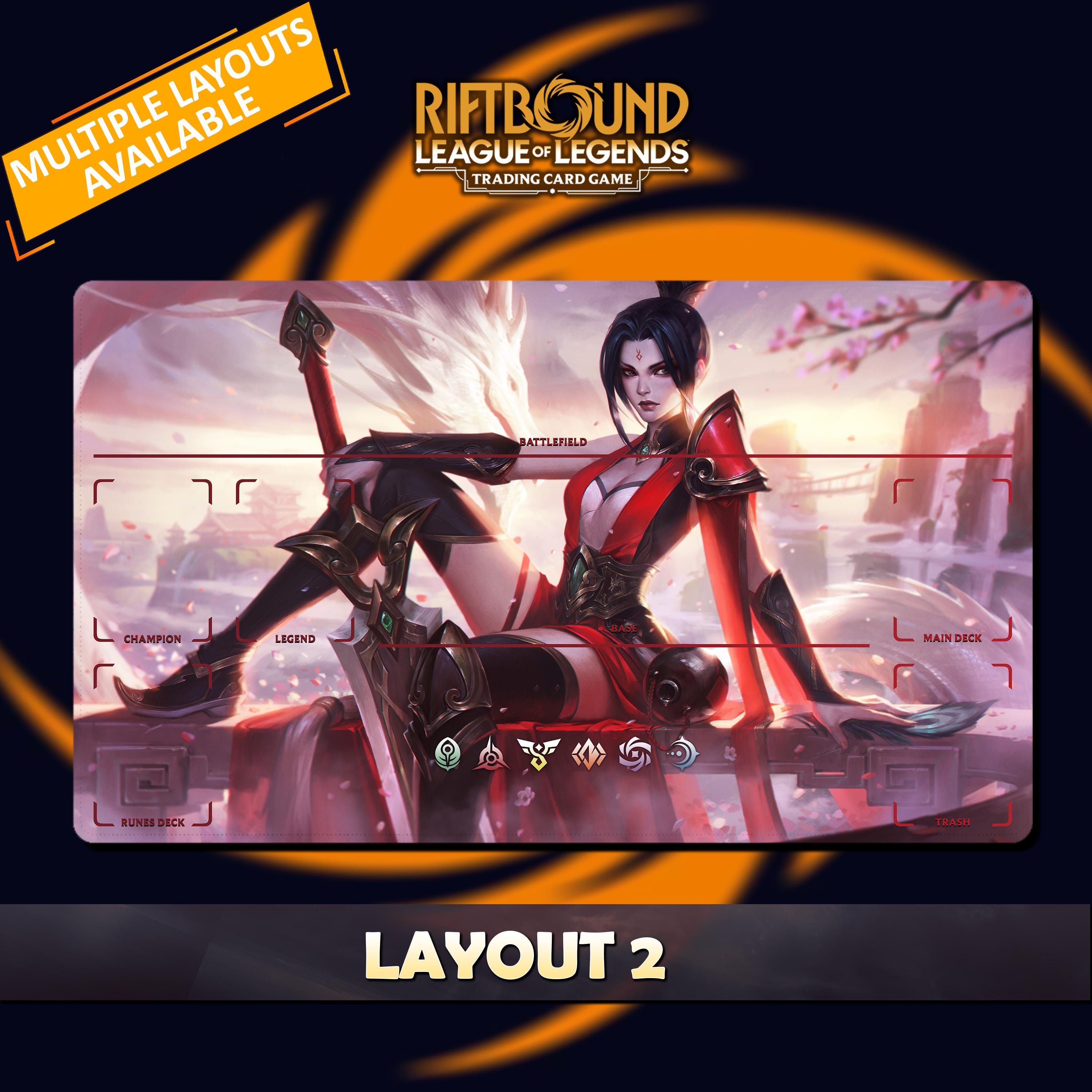 Riven Valiant Sword Playmat Riftbound LOL - Riftbound Trading Card Game ...