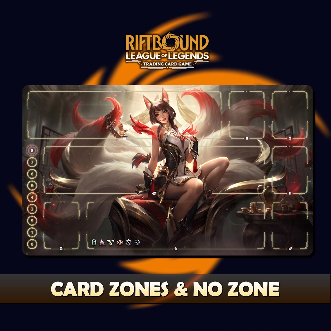 Ahri Risen Legend Paymat Riftbound LOL - Trading Card Game - 24x14