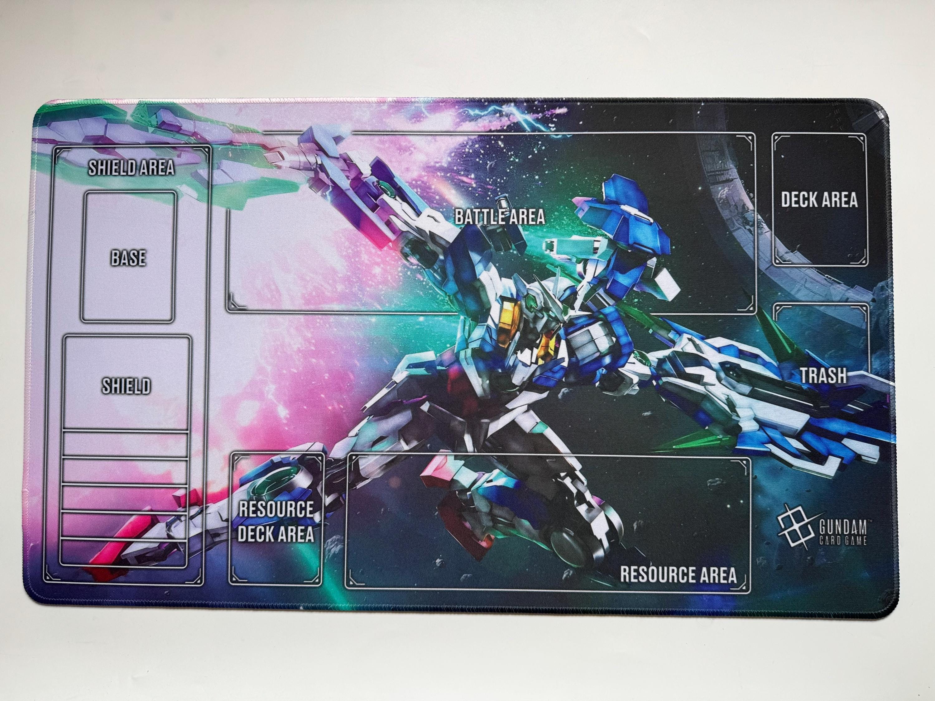 プレイマット GN-0000 ダブルオーガンダム カードゲーム ゾーン付き