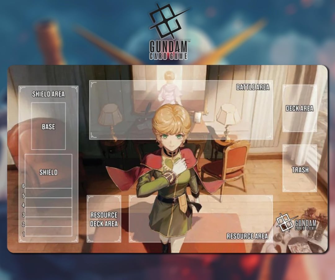 Playmat Mineva Lao Zabi Gundam Card Game With Zone (E) - Gundam