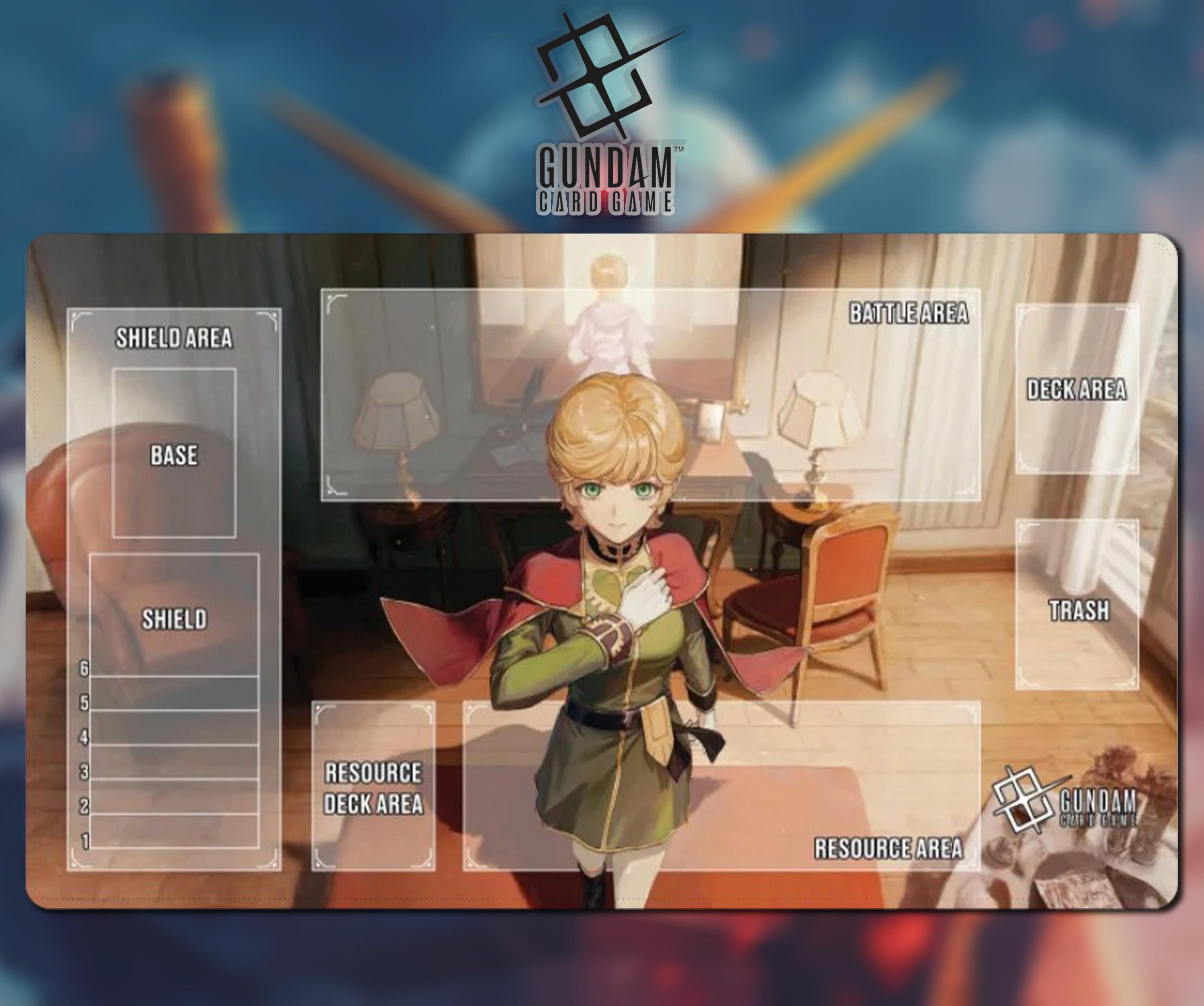 Playmat Mineva Lao Zabi Gundam Card Game With Zone (E) - Gundam