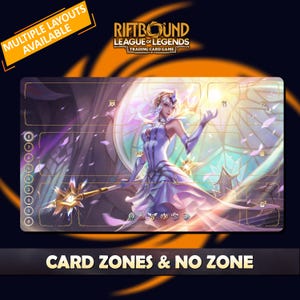 Elementalist Lux Playmat Riftbound LOL - Riftbound Trading Card Game - 24x14 inches (600x350x2mm) Stitched Edges Protective bag included