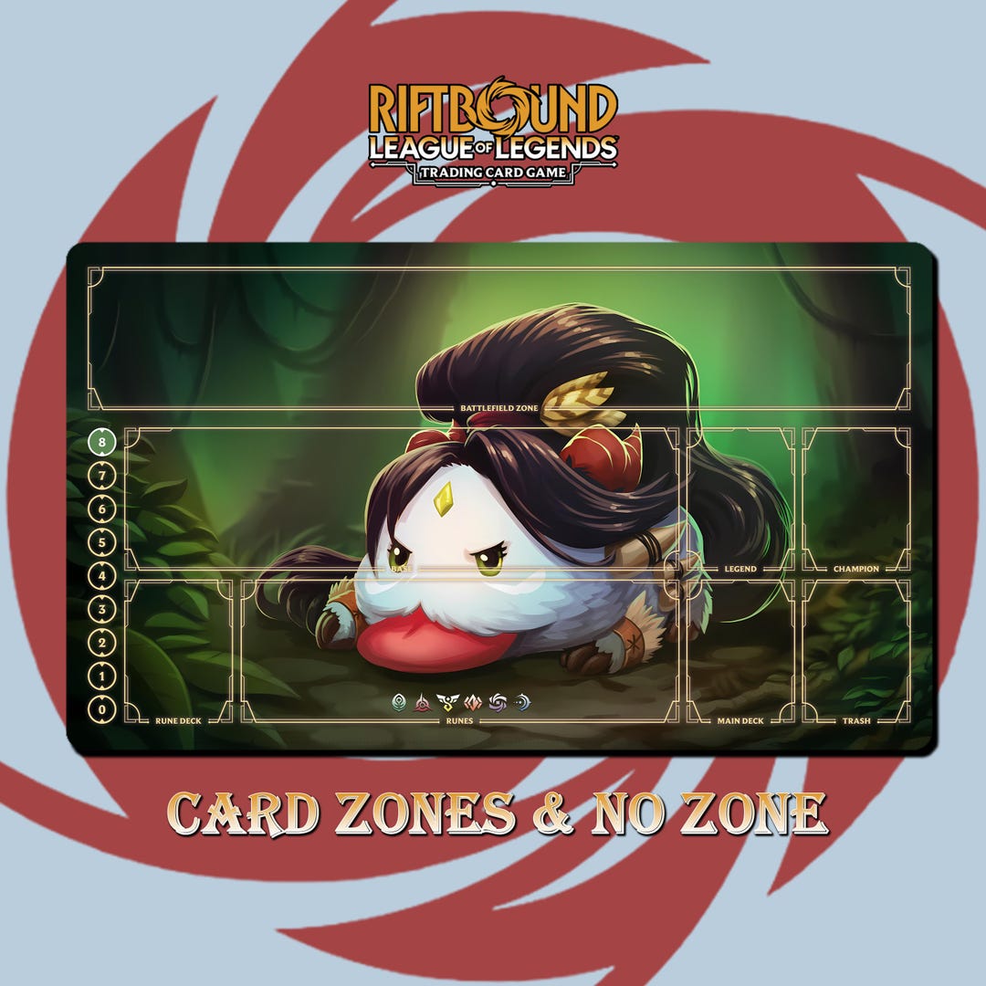 Nidalee Poro Playmat - Riftbound Trading Card Game - 24x14 Inches ...