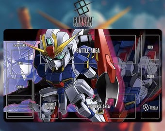 Playmat MSZ-006 Gundam-kaartspel met zone 13A - Gundam TCG / 600 x 350 x 2 mm (24 x 14 inch)
