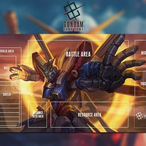 Playmat God Gundam Card Game 05A - Gundam TCG / 24x14 inches (600x350x2mm)