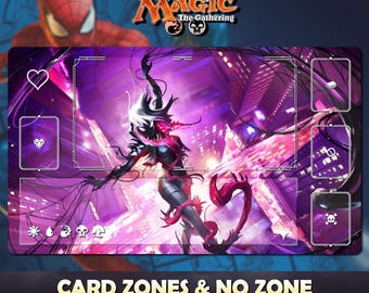 Tapis de jeu MTG x SpiderMan Gwenom Remorseless Universes Beyond / 24 x 14 pouces 600 x 350 x 2 mm Bolsa de protección incluida