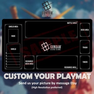 Custom Playmat Gundam Card Game  - Gundam TCG / 24x14 inches (600x350x2mm)