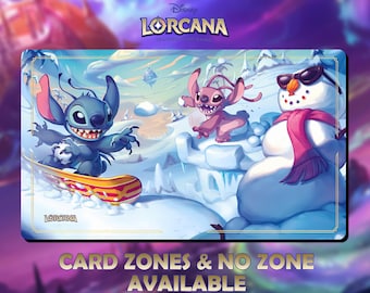 Playmat Stitch and Angel TCG Lorcana 24x14 inches (600x350x2mm) Protective bag included