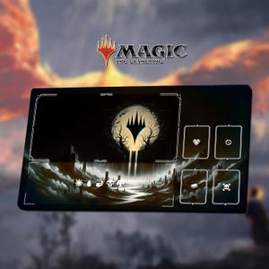 Playmat Dark Road - MTG TCG / 24x14 inches (600x350x2mm)