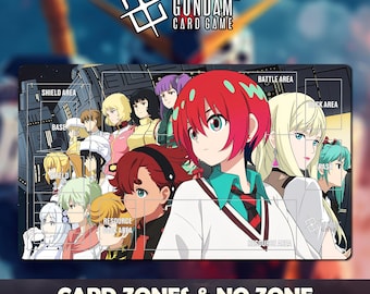 ガンダムゼータプレイマット - ガンダムカードゲーム - 24インチ x 14