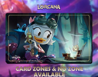 Playmat Webby Vanderquack Mystery Enthusiast TCG Lorcana 24x14 inches (600x350x2mm) Protective bag included