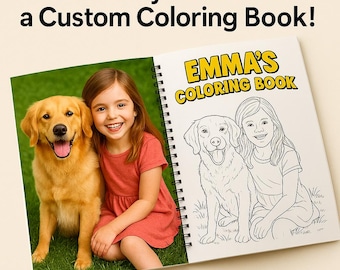 Custom Coloring Book – Personalized Gift Featuring Your Child, Grandchild or Pet – Unique Gift Idea From Your Own Photos
