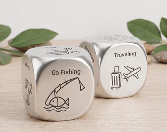 Custom Stainless Steel Dice,Fun Decision Dice,  Stainless Steel Dice, Unique Gift for Friends Couples, Party Game Dice