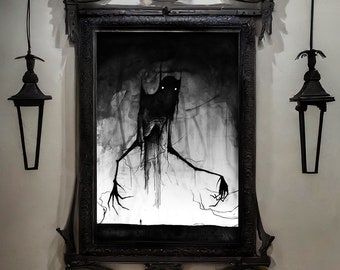 Sleep Paralysis Demon Art Print - Gothic Creepy Monster Wall Art - Dark Fantasy Horror Decor