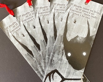 Giant Nightmare Creature Horror Bookmark – Spooky Gift