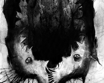 Dark Art Print: "Fragmented Mind" - Mental Health Decor