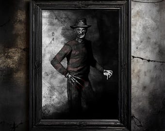Freddy Krueger Art Print: Nightmare on Elm Street Horror Decor