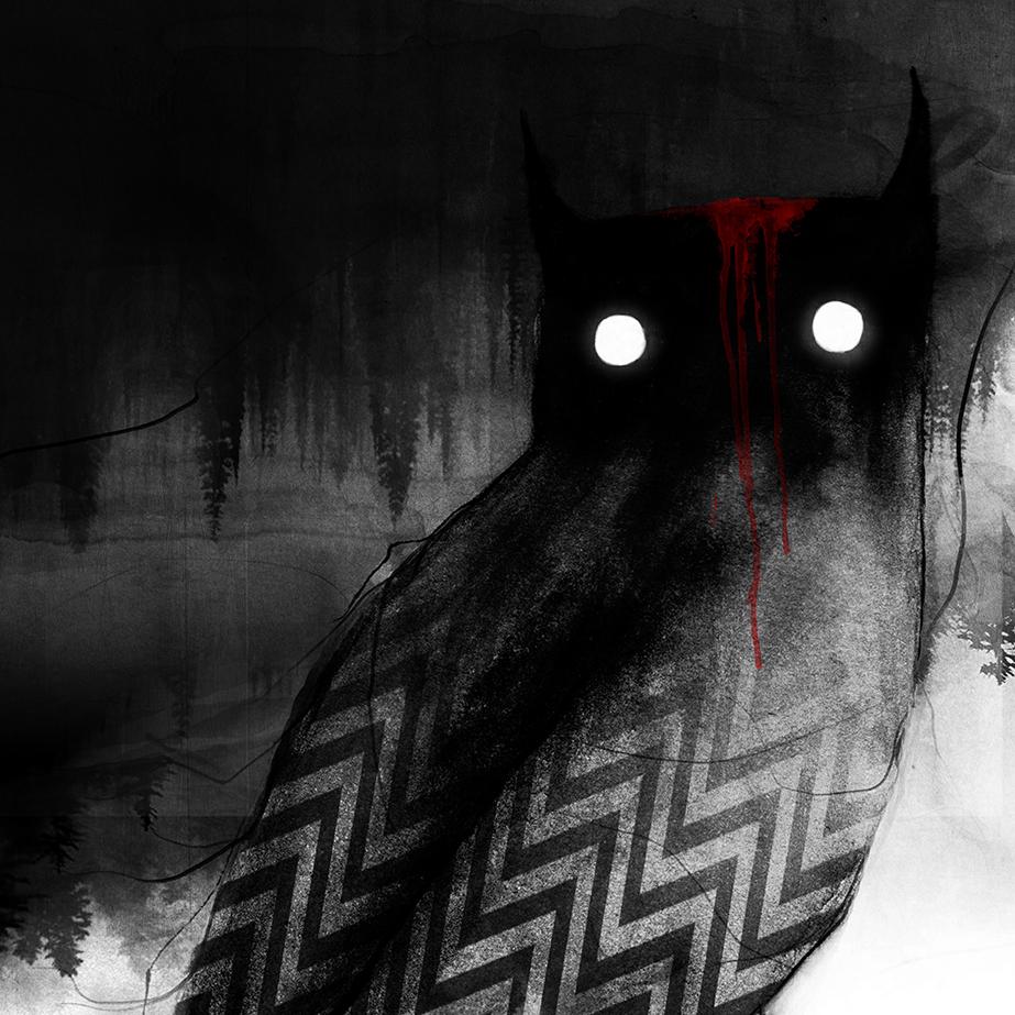 Twin Peaks Owl,  Art Print, Wall art for home, David Lynch Art