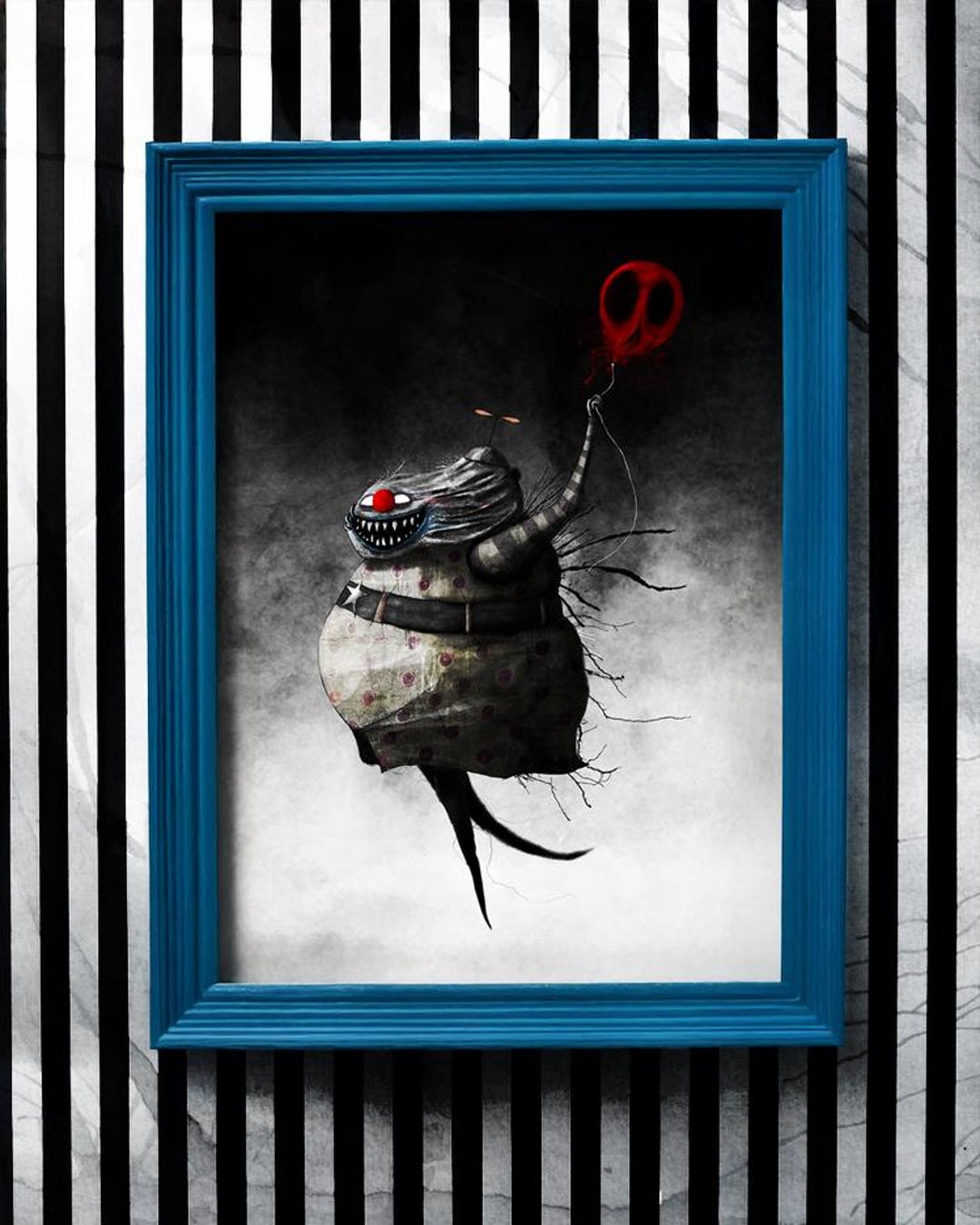 the-clown-with-the-tear-away-face-art-print-nightmare-before-christmas