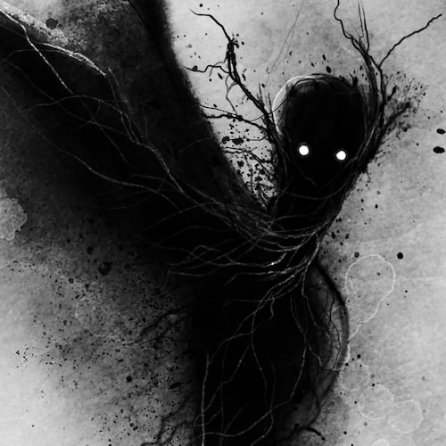 睡眠麻痺の悪魔アートプリント - ゴシック不気味なモンスター