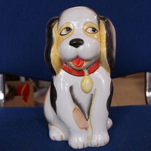 Vintage Ceramic Dog Piggy Bank