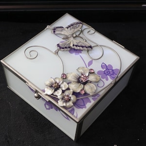 Elegante Glas Schmuckschatulle