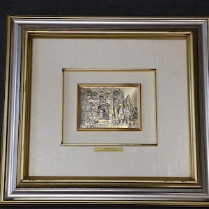 Vintage Framed Gold Foil Art Print