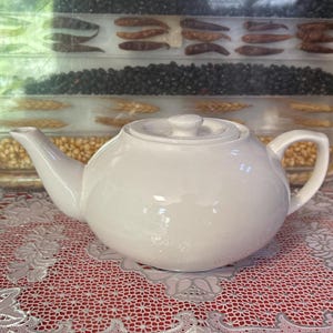 Vintage White Porcelain Teapot