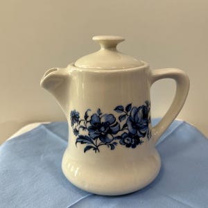Vintage Blue Floral Mini Teapot