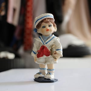 Vintage Sailor Boy Figurine with Pickaxe