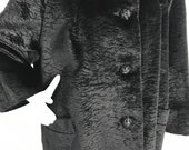 Vintage Faux Fur Coat Faux Persian Lamb Hip Length Coat 1950 39 s Persian Lamb 1960s Swing Faux Fur Car Coat Vegan