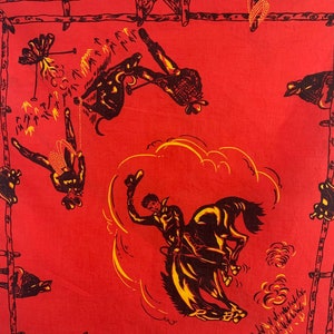 ▪️40’s【COWBOY】 VINTAGE BANDANA Vintage Bandana, 1940s Bandana, Cowboy Bandana, Cowboy Scarf
