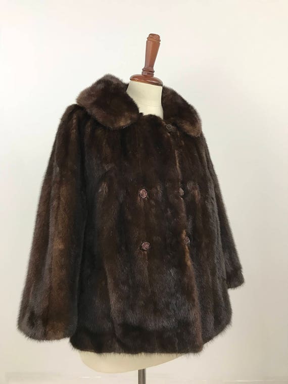 Vintage Mink Coat/Short Mink Coat/Cropped Mink Coa